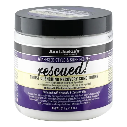 Miniatura 15 de Aunt Jackie's Grapeseed Style and Shine Recipes Frizz Patrol Anti-Poof Setting Mousse para el cabello, establece estilos de cabello rizado en su