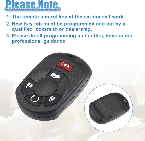 Miniatura 6 de ACROPIX Llavero remoto de entrada sin llave de 315 MHz, 5 botones, apto para Cadillac STS 2005 2006 2007 M3N65981403 - Paquete de 1 negro