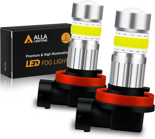 Miniatura 6 de Alla Lighting - Bombillas LED H8 H11 H16 para luces antiniebla de 2800 lúmenes, 3200 K amarillo dorado DRL de repuesto para coches, camiones, mejora