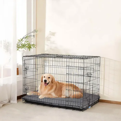 Miniatura 6 de Tapete para jaula para perros de tamaño XL, cama de espuma viscoelástica de 41 x 27 pulgadas, lavable y antideslizante, tapete ultrasuave para Oscuro