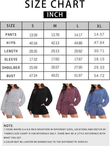 Miniatura 7 de Conjunto de 2 piezas para mujer, conjunto de pijama de gran tamaño con pantalones cortos a juego