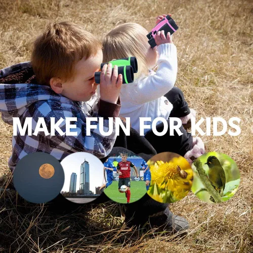Miniatura 6 de binoculares para niños, lente óptica de 5 x 30 mm, compactos de alta resolución, para niños, para campamentos, senderismo, observación de aves