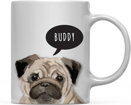 Miniatura 32 de Andaz Press Taza de café personalizada de 11 onzas para perro, Shih Tzu Shorter Haired Up Close, paquete de 1 Shih Tzu pelo más corto personalizado