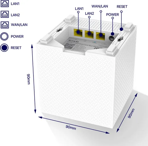 Miniatura 7 de Tenda Nova Mesh WiFi System MW12 - Cubre hasta 4000 pies cuadrados - Sistema de malla WiFi AC2100 de tres bandas para todo el hogar - Enrutador