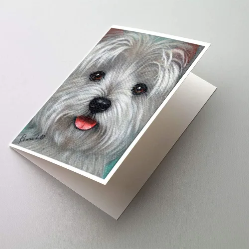 Miniatura 136 de Caroline's Treasures PPP3013GCA7P - Tarjetas de felicitación y sobres para mascotas de Basset Hound Teacher, paquete de 8 tarjetas en blanco