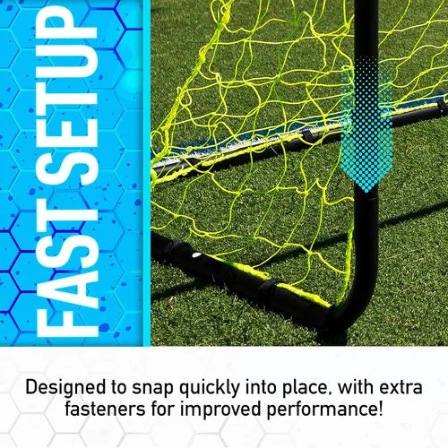 Miniatura 3 de Metas de fútbol de competencia Franklin Sports - Metas de fútbol de acero portátiles para el patio trasero - Meta de fútbol para adultos y jóvenes