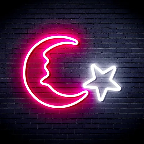 Miniatura 26 de ADVPRO Moon and Star Flex Silicone LED Neon Sign - Azul - st16s33-fnu0009-b