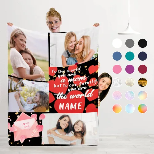 Miniatura 11 de Manta personalizada con imagen/foto – Manta de franela personalizada para mujeres y hombres – Manta personalizada para regalos de Navidad, San Solo