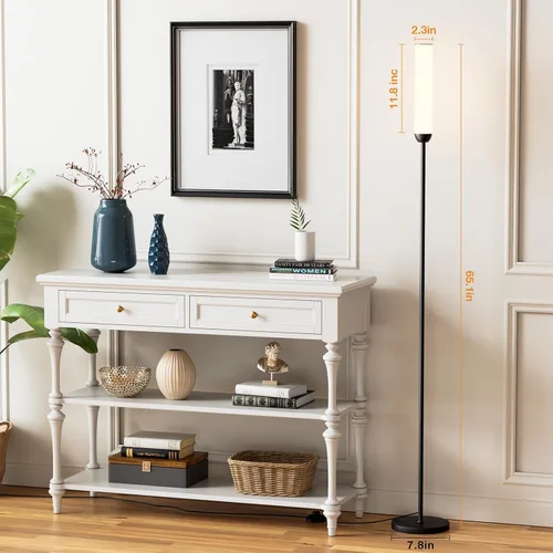 Miniatura 4 de Ambimall Lámpara de pie LED con control remoto, lámpara de pie de 65" con ajuste continuo de colores 3000K-6500K y brillo 30-100%, interruptor