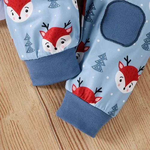 Miniatura 7 de Dimoybabe Conjunto de ropa para bebé recién nacido 3 piezas mameluco de manga larga pantalones sombrero