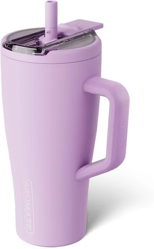 Miniatura 68 de BrüMate Era Flip - Vaso de 30 onzas con tapa con pajilla cubierta 100 % a prueba de fugas, popote higiénico cubierto, botella de agua de acero