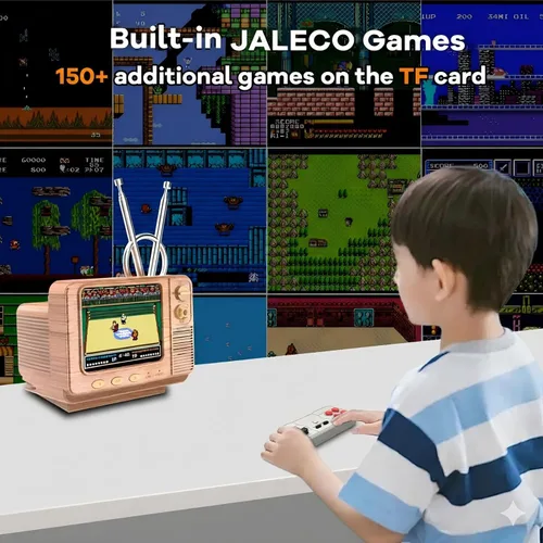 Miniatura 3 de Mini consola de juegos de mano retro para TV, juegos clásicos con licencia JALECO, juguete portátil para juegos con tarjeta TF para ampliar