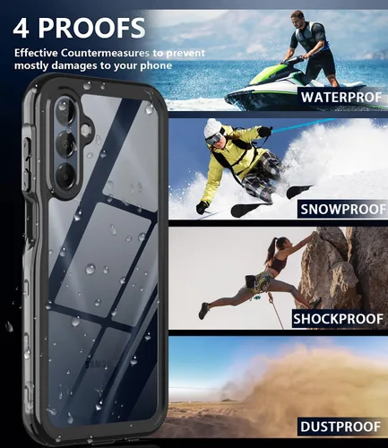 Miniatura 7 de for Samsung Galaxy A16 5G Case Waterproof Built-in Screen Protector IP68 Waterproof 360° Full Body Protective Heavy Duty Shockproof Dustproof