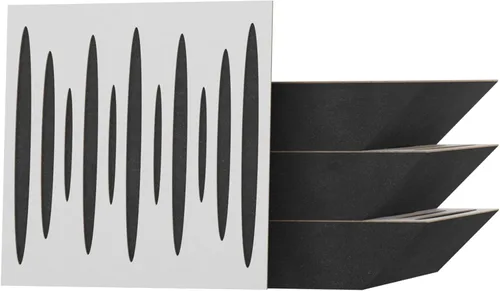 Miniatura 17 de Paquete de 4 trampas para bajos de esquina difusa de absorción de sonido «Pulso» 19.7 x 19.7 x 4 pulgadas Absorción - Difusión - Reflexión