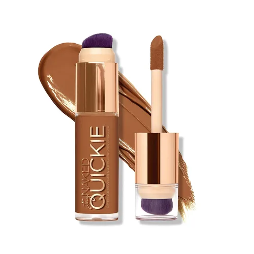 Miniatura 15 de Urban Decay Quickie Corrector impermeable de cobertura completa 24 horas, acabado mate natural, vitamina E hidratante, cepillo de pulido de doble