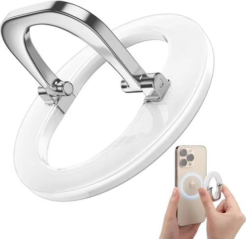 Miniatura 10 de SUPERONE para soporte de anillo de teléfono MagSafe, soporte magnético ajustable y removible compatible solo con accesorios MagSafe para iPhone Negro