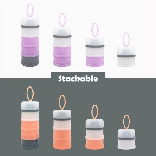 Miniatura 4 de Dispensador de fórmula para bebés, contenedor de fórmula, contenedor dispensador portátil de leche en polvo, contenedor de almacenamiento de viaje