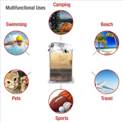 Miniatura 6 de Toalla de playa personalizada, personalizable con texto de imagen, ultra suave, de microfibra de arena, portátil, absorbente de agua, multiusos