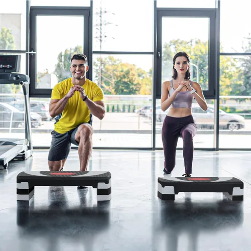 Miniatura 2 de ZENY Plataforma aeróbica de 31 pulgadas, escalón de entrenamiento ajustable con elevadores estables, escaladores de pie para ejercicio en casa