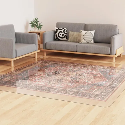 Miniatura 12 de Tapete de plástico transparente para debajo de la mesa de comedor, 4 pies, redondo, antideslizante, impermeable, alfombra de vinilo para el hogar