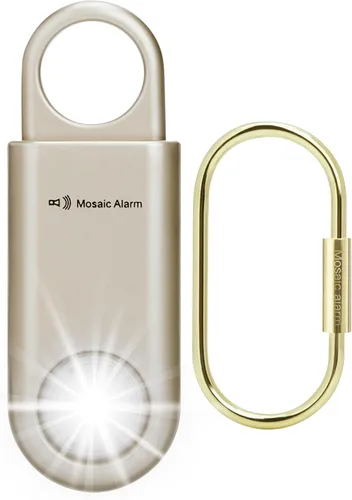Miniatura 10 de Alarma de seguridad personal de 130 dB con luz estroboscópica. Alertas de emergencia SOS de sonido fuerte con mosquetón. Sirena de llavero
