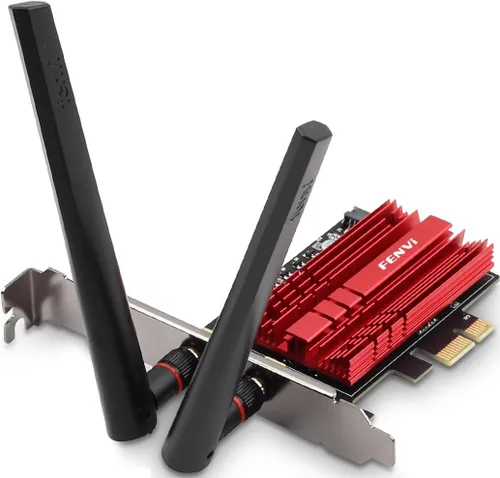 Miniatura 8 de WiFi 6E AX210 PCI-E Tarjeta de red WiFi BT5.3 160MHz Tri-Band expande WiFi a 6GHz/5GHz/2.4GHz 5400Mbps Gigabit AX210ngw PC de escritorio PCIe