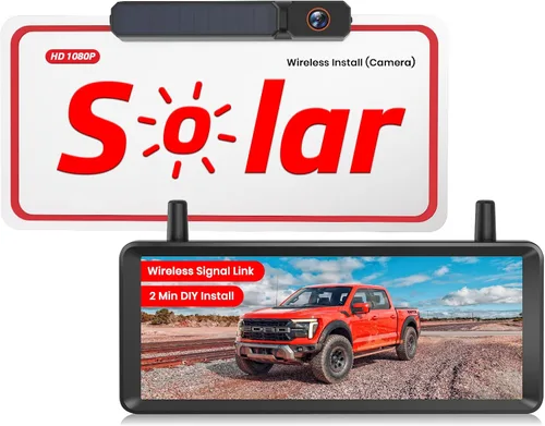 Miniatura 9 de Foxpark Cámara solar inalámbrica de respaldo, Monitor de 1080P 5 pulgadas, sistemas de cámara de respaldo inalámbricos, instalación de bricolaje