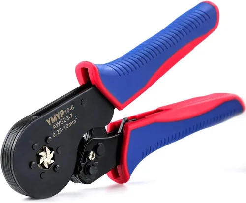 Miniatura 6 de Herramienta de prensado de virola AWG 23-7, crimpadora cuadrada para terminales de manguitos finales - Herramienta de trinquete autoajustable