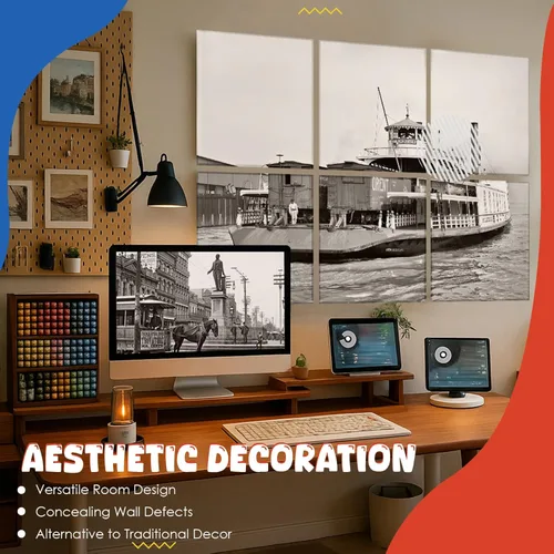 Miniatura 5 de Paquete de 6 paneles acústicos de pared, 23.6 x 23.6 pulgadas, panel decorativo insonorizado, panel autoadhesivo de absorción de sonido, tratamiento
