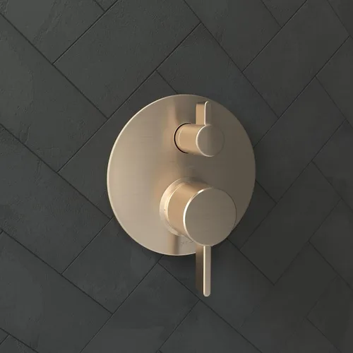 Miniatura 2 de hansgrohe Ecostat 04447140 - Moderna válvula de ducha con desviador en bronce cepillado