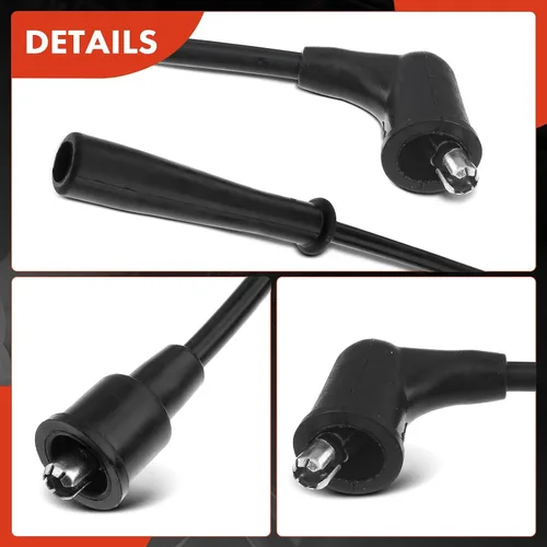 Miniatura 8 de A-Premium Juego de 5 cables de bujía de encendido compatibles con Nissan Sentra 1982 y Mazda MX-6 626 1988-1992, B2000 1986, B2200 1987-1993