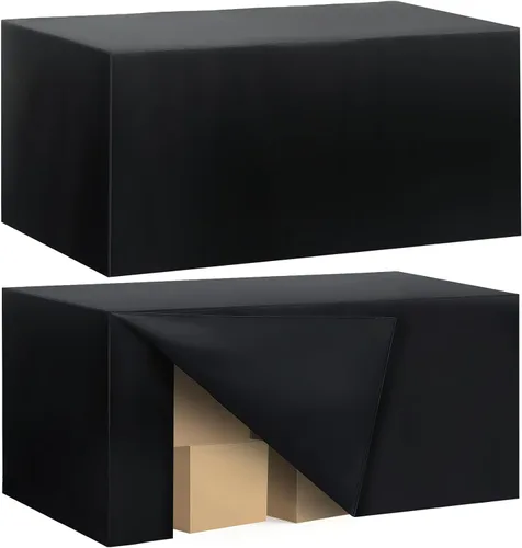 Miniatura 36 de Paquete de 2 manteles ajustados para mesa rectangular de 4 pies, 48 x 24 pulgadas, cubiertas de mesa verde manzana, tela de poliéster resistente al