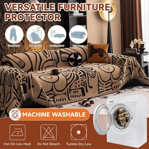 Miniatura 292 de VClife Fundas de sofá bohemio de felpilla para sofá seccional, fundas de sofá suaves y antideslizantes para sofá de 2 cojines, protector de muebles