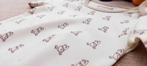 Miniatura 5 de Género Neutral Crema Manga Corta Algodón Orgánico Infantil Bebé Mono Unisex Niño Niña