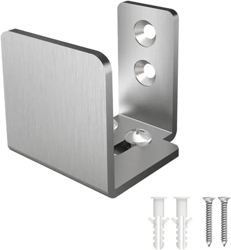 Miniatura 14 de Guía de piso de puerta corrediza de granero, guía inferior de puerta ajustable en forma de U, diseño de fondo empotrado/plano, guía en U montada