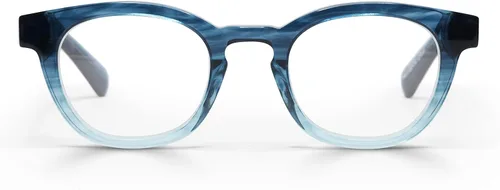 Miniatura 8 de eyebobs - Waylaid Gafas de lectura tradicionales y azules de primera calidad Marco redondo para caras promedio