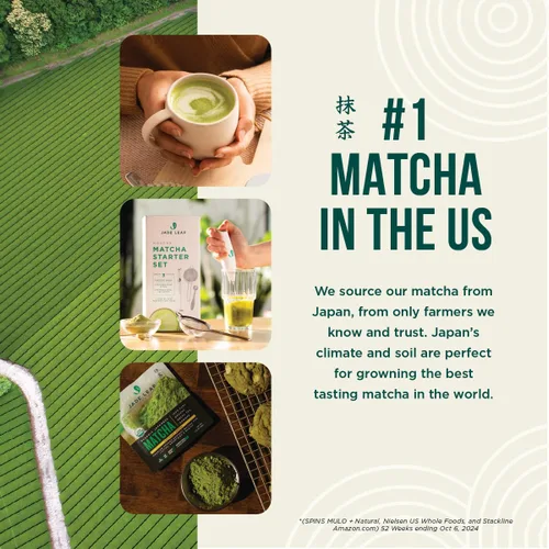 Miniatura 9 de Jade Leaf – Té verde en polvo, orgánico y japonés, de grado culinario supremo (el preferido por los Chefs y cafeterías para mezclar & hornear)