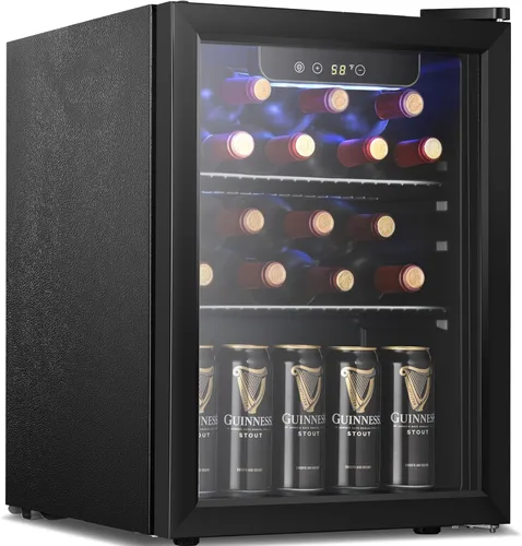 Miniatura 10 de Antarctic Star Mini refrigerador para 48 latas, refrigerador de bebidas, puerta de vidrio negro para cerveza, refrescos o vino, máquina dispensadora
