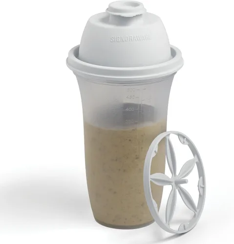 Miniatura 8 de SIGNORA WARE Shaker Bottles Botella de plástico para batido de proteínas de 17 onzas para batidos y licuados de reemplazo de comidas, bebidas