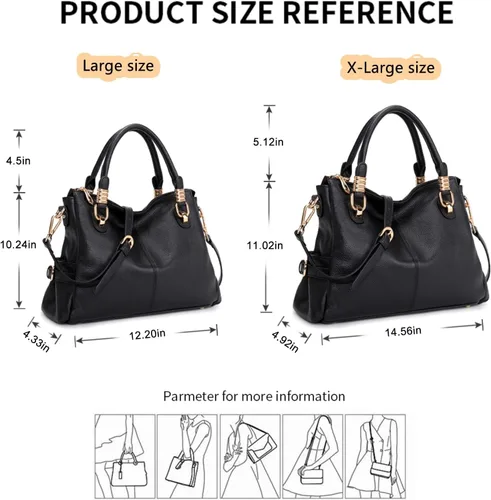 Miniatura 3 de Kattee Cartera bandolera estilo urbano de cuero para mujer