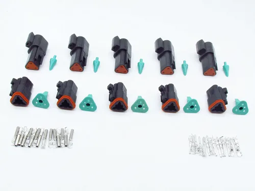 Miniatura 7 de 5 Sets 2Pin DT Conector kit impermeable sellado enchufe eléctrico carcasa Cable Dt Conector 22-16AWG DT04-2P DT06-2S (negro)