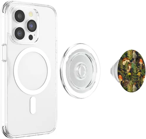 Miniatura 3 de Escena del bosque de hongos, bayas de saúco, hongos naturales PopSockets PopGrip: agarre intercambiable para teléfonos y tabletas PopSockets MagSafe