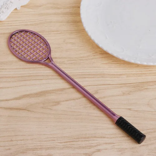 Miniatura 2 de Mini raqueta de bádminton con forma de limo, kit de suelo de cristal para jugar con bolígrafo de gel de limo