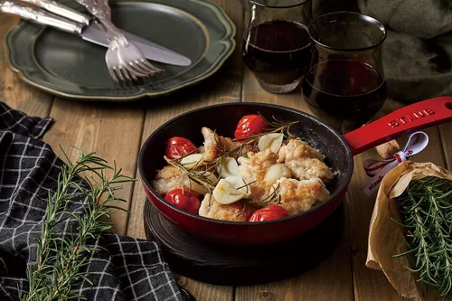 Miniatura 3 de staub Skillet 40501-146 - Sartén de cereza de 6.3 pulgadas (6.3 in), fundición esmaltada, hierro, compatible con inducción, producto auténtico Rojo