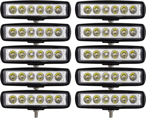 Miniatura 8 de Willpower 1 pieza 18W 15 cm LED Luz de Trabajo Luz de Foco Barra de Luz LED de Fila Única 12V 24V Super Delgada Luces de Conducción Todoterreno