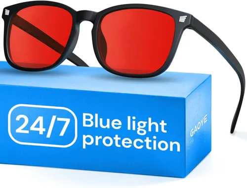 Miniatura 22 de Gaoye - Gafas de luz azul para computadora y juegos - Lentes anti rayos UV, resistentes a los arañazos y ajuste cómodo 2 negro y gris transparente
