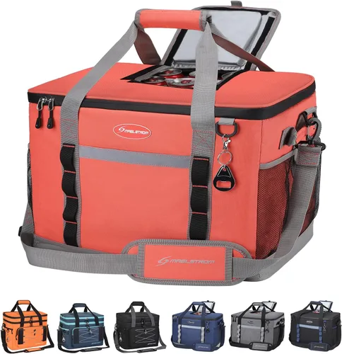 Miniatura 14 de Maelstrom Collapsible Soft Cooler Bag,35/55/75 Cans Beach Cooler with Flip Top Lid, Ice Chest, Leakproof & Portable for Beach, Camping, Road Trips &