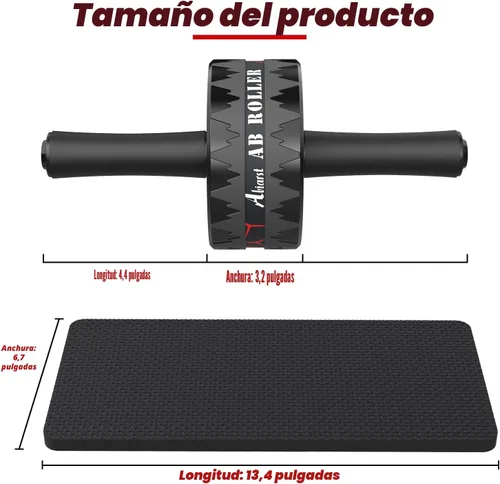 Miniatura 4 de Abiarst Ab Roller Wheel, Abs Workout Equipment for Abdominal & Core Strength Training, Home Gym Exercise Wheels for Men Women, with Knee Pad