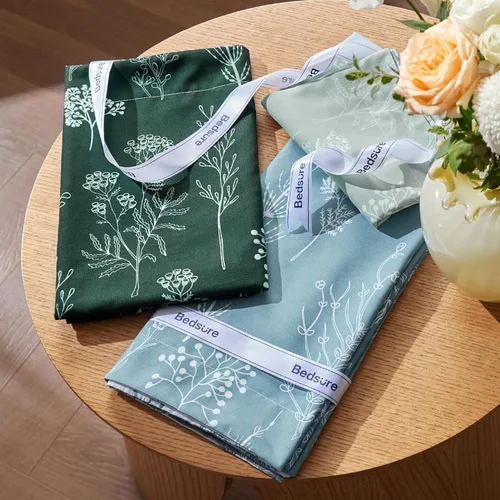 Miniatura 6 de Bedsure - Juego de edredón California King, juego de ropa de cama azul mineral, 3 piezas de ropa de cama floral bonita, 1 edredón reversible suave