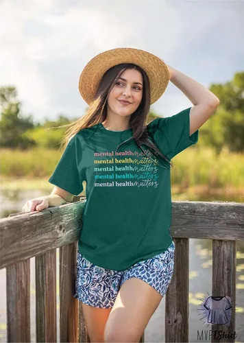 Miniatura 3 de KIDDAD Mental Health Matters - Camiseta de terapeuta para mujer, camiseta casual de manga corta para psicólogo